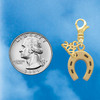 Gold-tone Horseshoe - Gold-tone Plated Clip on Charm with Mini Year 2026 Jewelry Ideas and Examples