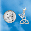 Silver Plated Large Trinity Knot - Silver Plated Clip on Charm with Mini Year 2026 Jewelry Ideas and Examples