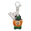 Silver Plated Small Leprechaun with Bow Tie - Silver Plated Clip on Charm with Mini Year 2026: Year to Remember Jewelry Gift - Celebrations