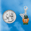 Silver Plated Small Leprechaun with Bow Tie - Silver Plated Clip on Charm with Mini Year 2026 Jewelry Ideas and Examples