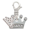 Silver Plated Crown with Clear Crystals - Silver Plated Clip on Charm with Mini Year 2026: Year to Remember Jewelry Gift - Celebrations