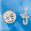 Silver Plated Crystal Initial - J - Silver Plated Clip on Charm with Mini Year 2026 Jewelry Ideas and Examples