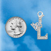 Silver Plated Crystal Initial - L - Silver Plated Clip on Charm with Mini Year 2026 Jewelry Ideas and Examples