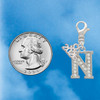 Silver Plated Crystal Initial - N - Silver Plated Clip on Charm with Mini Year 2026 Jewelry Ideas and Examples