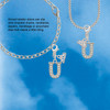 Silver Plated Crystal Initial - U - Silver Plated Clip on Charm with Mini Year 2026