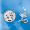 Silver Plated 2-D Reindeer - Silver Plated Clip on Charm with Mini Year 2026 Jewelry Ideas and Examples