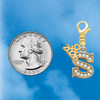 Gold-tone Crystal Initial - S - Gold-tone Plated Clip on Charm with Mini Year 2026 Jewelry Ideas and Examples