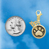 Gold-tone Paw in Circle - Gold-tone Plated Clip on Charm with Mini Year 2026 Jewelry Ideas and Examples