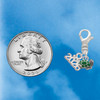 Silver Plated Mini Green Turtle - Side - Silver Plated Clip on Charm with Mini Year 2026 Jewelry Ideas and Examples