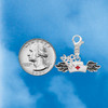 Silver Plated Enamel Nurse Hat with Wings - Silver Plated Clip on Charm with Mini Year 2026 Jewelry Ideas and Examples