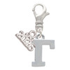 Silver Plated Large Greek Letter - Gamma - Silver Plated Clip on Charm with Mini Year 2026: Year to Remember Jewelry Gift - Celebrations