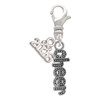Silver Plated Beaded ''Cheer'' - Silver Plated Clip on Charm with Mini Year 2026: Year to Remember Jewelry Gift - Celebrations