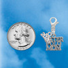 Silver Plated Water Polo Mom - Silver Plated Clip on Charm with Mini Year 2026 Jewelry Ideas and Examples