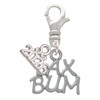 Silver Plated LAX BUM - Silver Plated Clip on Charm with Mini Year 2026: Year to Remember Jewelry Gift - Celebrations