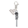 Silver Plated 3-D Lacrosse Stick and Ball - Silver Plated Clip on Charm with Mini Year 2026: Year to Remember Jewelry Gift - Celebrations