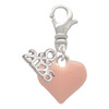Silver Plated 3-D Pink Puffy Heart - Silver Plated Clip on Charm with Mini Year 2026: Year to Remember Jewelry Gift - Celebrations