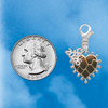 Two-tone Enamel Giraffe Print Heart - Silver Plated Clip on Charm with Mini Year 2026 Jewelry Ideas and Examples