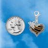 Two-tone Enamel Tiger Print Heart - Silver Plated Clip on Charm with Mini Year 2026 Jewelry Ideas and Examples