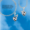 Silver Plated Black & White Zebra Print Heart - Silver Plated Clip on Charm with Mini Year 2026