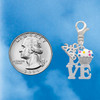 Silver Plated Love with Vanilla Cupcake - Silver Plated Clip on Charm with Mini Year 2026 Jewelry Ideas and Examples