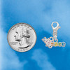 Rainbow Colored ''Peace'' - Silver Plated Clip on Charm with Mini Year 2026 Jewelry Ideas and Examples