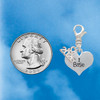 Silver Plated I Base Heart - Silver Plated Clip on Charm with Mini Year 2026 Jewelry Ideas and Examples