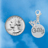 Silver Plated Giddy Circle - Silver Plated Clip on Charm with Mini Year 2026 Jewelry Ideas and Examples