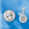 Silver Plated Love Circle - Silver Plated Clip on Charm with Mini Year 2026 Jewelry Ideas and Examples