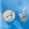 Two-tone Daisy Flower - Silver Plated Clip on Charm with Mini Year 2026 Jewelry Ideas and Examples
