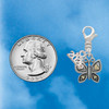 Two-tone Butterfly with Hearts - Silver Plated Clip on Charm with Mini Year 2026 Jewelry Ideas and Examples