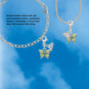 Silver Plated Small Lime Green & Blue Butterfly - Silver Plated Clip on Charm with Mini Year 2026