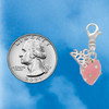 Silver Plated Large 3-D Pink Strawberry with Crystals - Silver Plated Clip on Charm with Mini Year 2026 Jewelry Ideas and Examples
