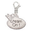 Silver Plated Dream On Oval - Silver Plated Clip on Charm with Mini Year 2026: Year to Remember Jewelry Gift - Celebrations