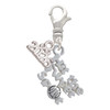 Silver Plated Hit the Sweet Spot with Softball - Silver Plated Clip on Charm with Mini Year 2026: Year to Remember Jewelry Gift - Celebrations