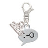 Silver Plated Emoticon :-O - Surprise - Silver Plated Clip on Charm with Mini Year 2026: Year to Remember Jewelry Gift - Celebrations