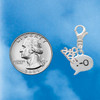 Silver Plated Emoticon :-O - Surprise - Silver Plated Clip on Charm with Mini Year 2026 Jewelry Ideas and Examples