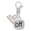 Silver Plated Text Chat - bff - Best Friends Forever - Silver Plated Clip on Charm with Mini Year 2026: Year to Remember Jewelry Gift - Celebrations