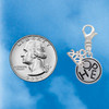 Silver Plated Hope in Circle - Silver Plated Clip on Charm with Mini Year 2026 Jewelry Ideas and Examples