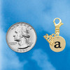 Gold-tone Disc 1/2'' Initial - a - Gold-tone Plated Clip on Charm with Mini Year 2026 Jewelry Ideas and Examples