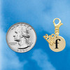 Gold-tone Disc 1/2'' Initial - f - Gold-tone Plated Clip on Charm with Mini Year 2026 Jewelry Ideas and Examples