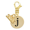 Gold-tone Disc 1/2'' Initial - j - Gold-tone Plated Clip on Charm with Mini Year 2026: Year to Remember Jewelry Gift - Celebrations