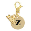 Gold-tone Disc 1/2'' Initial - z - Gold-tone Plated Clip on Charm with Mini Year 2026: Year to Remember Jewelry Gift - Celebrations