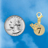 Gold-tone Disc 1/2'' Number - 7 - Gold-tone Plated Clip on Charm with Mini Year 2026 Jewelry Ideas and Examples