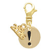 Gold-tone Disc 1/2'' - Symbol - Exclamation Point - ! - Gold-tone Plated Clip on Charm with Mini Year 2026: Year to Remember Jewelry Gift - Celebrations