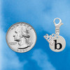 Silver Plated Disc Initial - b - Silver Plated Clip on Charm with Mini Year 2026 Jewelry Ideas and Examples