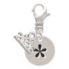Silver Plated Disc - Symbol - Asterisk - * - Silver Plated Clip on Charm with Mini Year 2026: Year to Remember Jewelry Gift - Celebrations