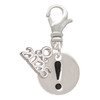 Silver Plated Disc - Symbol - Exclamation Point - ! - Silver Plated Clip on Charm with Mini Year 2026: Year to Remember Jewelry Gift - Celebrations