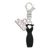Little Black Dress - Silver Plated Clip on Charm with Mini Year 2026: Year to Remember Jewelry Gift - Celebrations