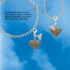 Two-tone Alligator Print Heart - Silver Plated Clip on Charm with Mini Year 2026