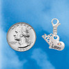 Love Heart with AB Crystal - Silver Plated Clip on Charm with Mini Year 2026 Jewelry Ideas and Examples